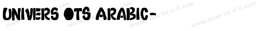 Univers OTS Arabic字体转换